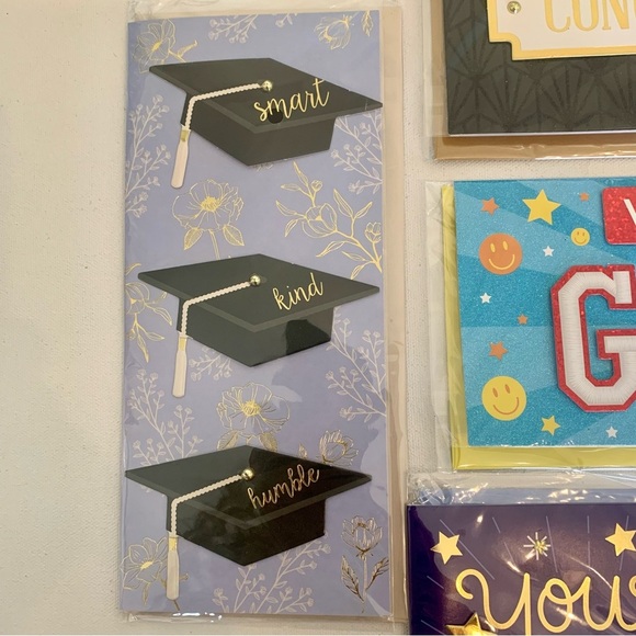 Graduation Cards Variety Pack Lot Colorful Greetings Cards W Envelopes Set of 6 - Picture 4 of 14